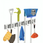 Broom Holder Mop Hanger Wall Mount Metal Organization Garage Storage System