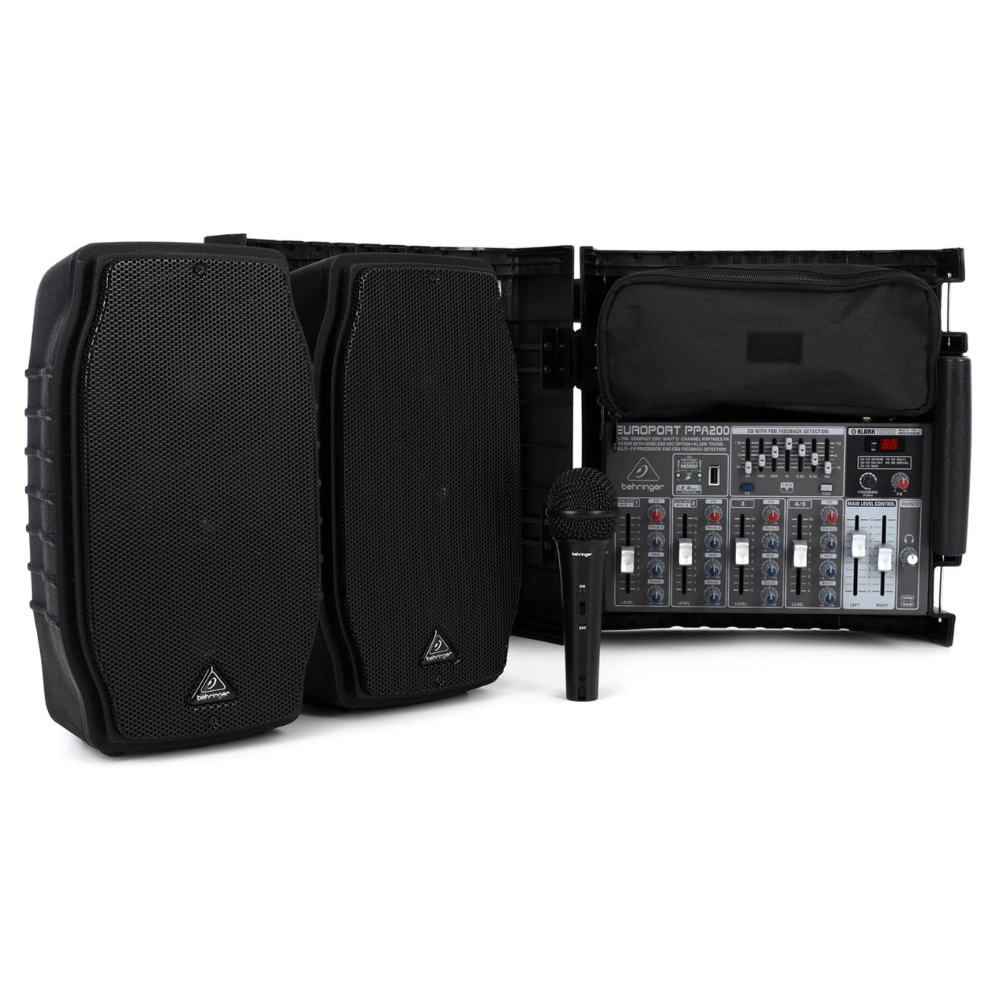 Untitled-design-2026-04-12T055050.405.png EUROPORT PPA200 Ultra-Compact 200 Watt 5 Channel Powered Mixer - Image 1